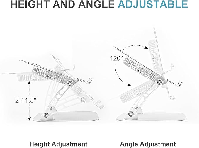 Adjustable Laptop Stand with Cooling Fan