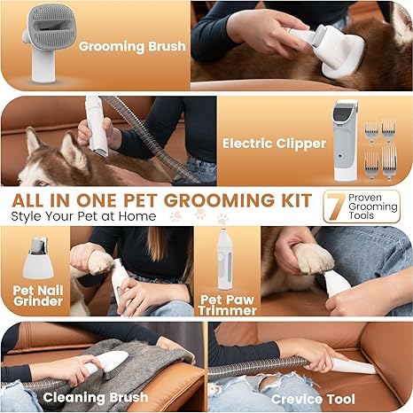 Pet Grooming Vacuum Kit